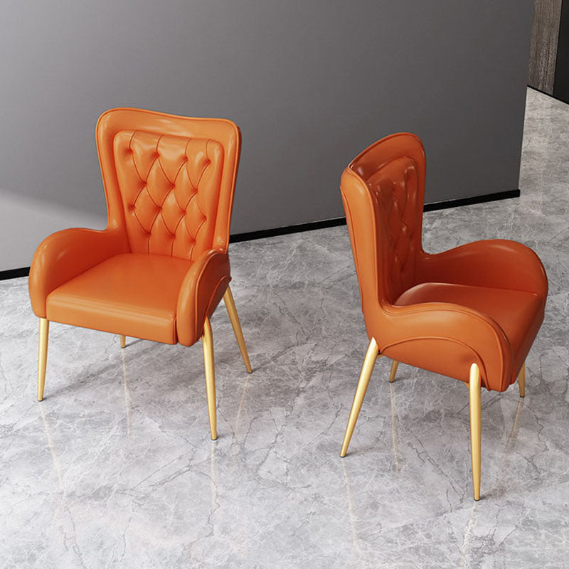 Nordic Style Metal Dining Chairs Upholstered Side Chair for Restaurant Use