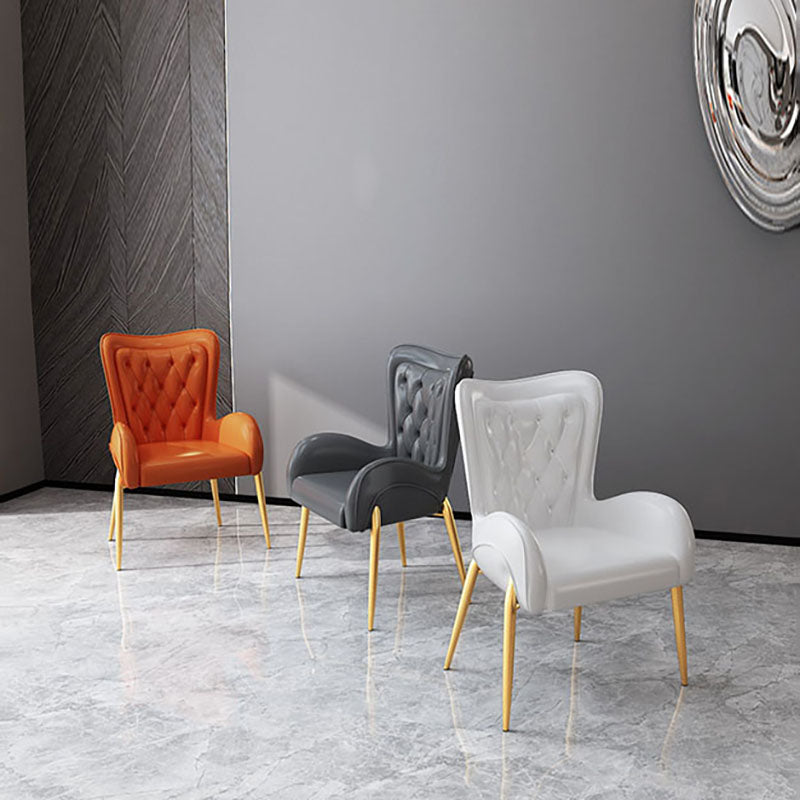 Nordic Style Metal Dining Chairs Upholstered Side Chair for Restaurant Use