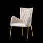Nordic Style Metal Dining Chairs Upholstered Side Chairs for Restaurant Use Off-White 1 Piece Clearhalo 'Dining Chairs' 'Dining Tables & Seating' 'dining_chair' 'furn' 'furn_dining_chair' 'Furniture' 'Kitchen & Dining Furniture' 5633066
