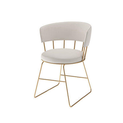 Scandinavian Style Open Back Chairs Armless Metal Dining Chairs