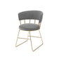 Scandinavian Style Open Back Chairs Armless Metal Dining Chairs