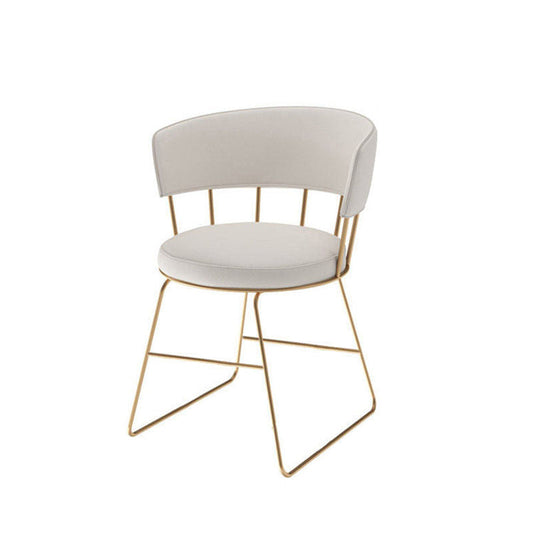Scandinavian Style Open Back Chairs Armless Metal Dining Chairs