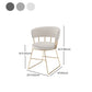 Scandinavian Style Open Back Chairs Armless Metal Dining Chairs
