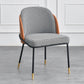 Scandinavian Design Solid Back Chairs Armless Upholstered Dining Side Chairs