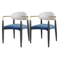 Contemporary Style Kitchen Metal Chair Open Back Dining Arm Side Chairs