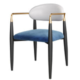 Contemporary Style Kitchen Metal Chair Open Back Dining Arm Side Chairs