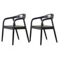 Traditional Style Dining Chairs Kitchen Arm Dining Chairs with Wooden Legs Black 2 Piece Set Clearhalo 'Dining Chairs' 'Dining Tables & Seating' 'dining_chair' 'furn' 'furn_dining_chair' 'Furniture' 'Kitchen & Dining Furniture' 5633193