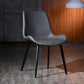 Contemporary Armless Chair Matte Finish Leather Curved Parsons Side Chair for Home