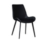 Contemporary Armless Chair Matte Finish Leather Curved Parsons Side Chair for Home