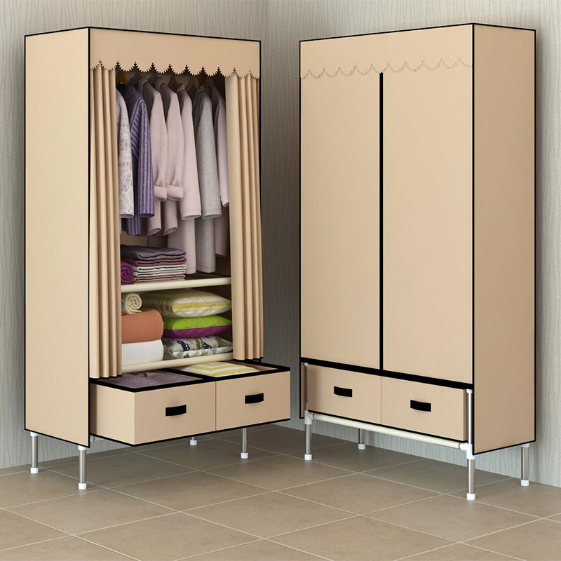 Armadio in metallo argento armadio per la casa contemporanea con cassetti