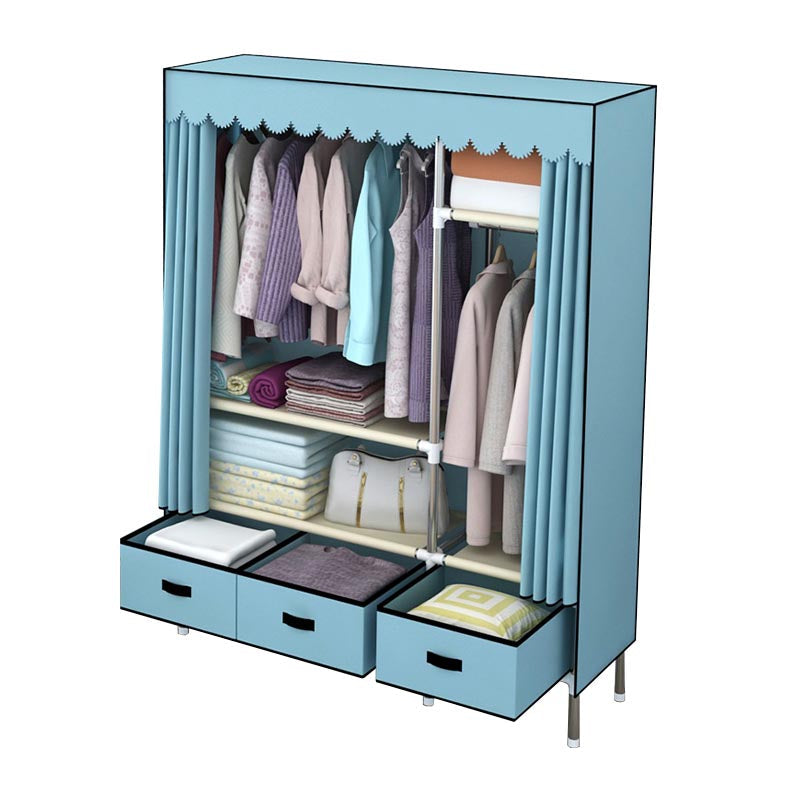 Armadio in metallo argento armadio per la casa contemporanea con cassetti