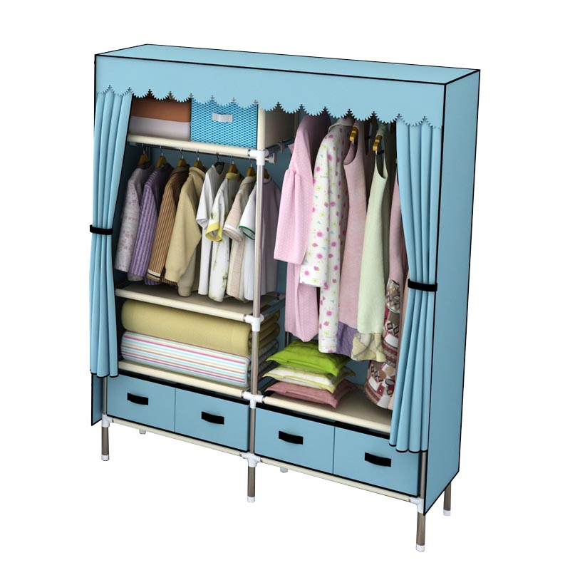 Armadio in metallo argento armadio per la casa contemporanea con cassetti