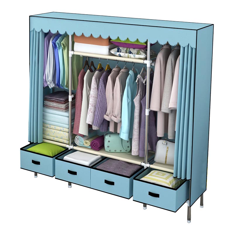 Armadio in metallo argento armadio per la casa contemporanea con cassetti