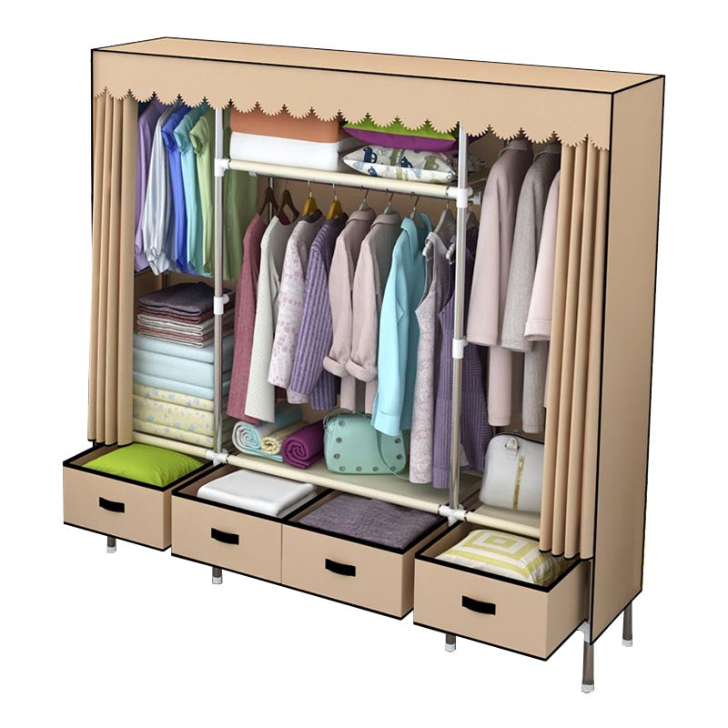 Armadio in metallo argento armadio per la casa contemporanea con cassetti