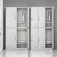 Metal Hinged Wardrobe Armoire Contemporary Wardrobe Cabinet for Home