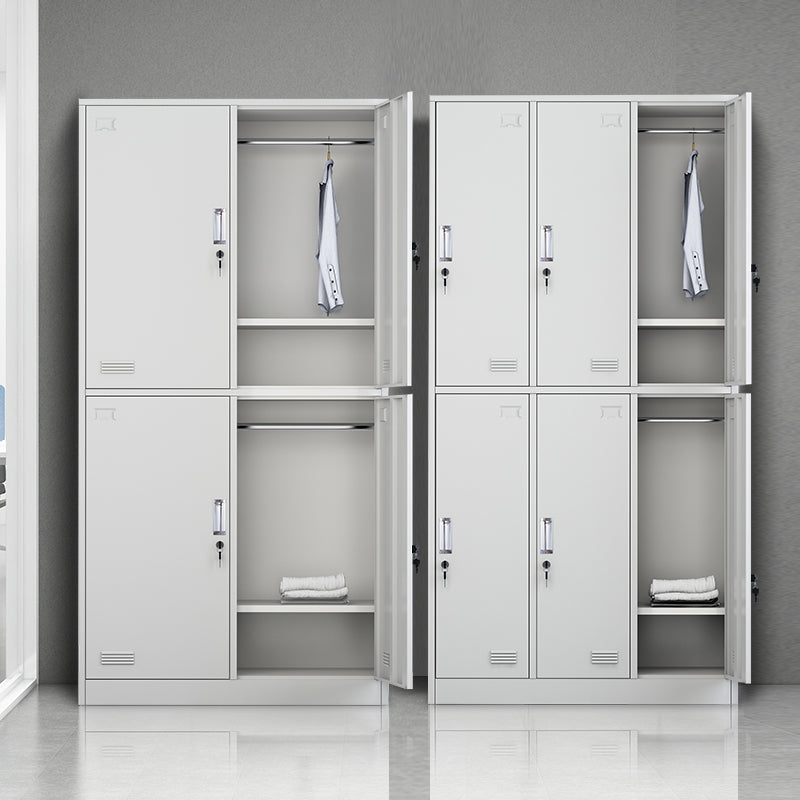 Metal Hinged Wardrobe Armoire Contemporary Wardrobe Cabinet for Home Clearhalo 'Armoires & Wardrobes' 'armoires_wardrobes' 'Bedroom Furniture' 'furn' 'furn_armoires_wardrobes' 'Furniture' 5633308
