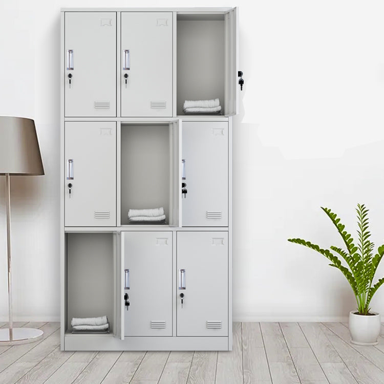 Metal Hinged Wardrobe Armoire Contemporary Wardrobe Cabinet for Home Clearhalo 'Armoires & Wardrobes' 'armoires_wardrobes' 'Bedroom Furniture' 'furn' 'furn_armoires_wardrobes' 'Furniture' 5633311