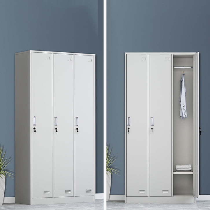 Metal Hinged Wardrobe Armoire Contemporary Wardrobe Cabinet for Home 3 Clearhalo 'Armoires & Wardrobes' 'armoires_wardrobes' 'Bedroom Furniture' 'furn' 'furn_armoires_wardrobes' 'Furniture' 5633312
