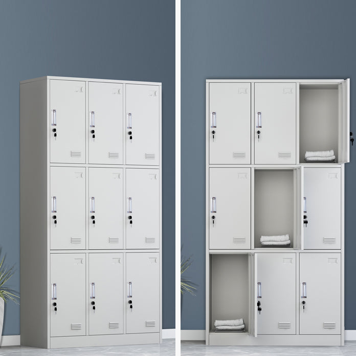 Metal Hinged Wardrobe Armoire Contemporary Wardrobe Cabinet for Home 9 Clearhalo 'Armoires & Wardrobes' 'armoires_wardrobes' 'Bedroom Furniture' 'furn' 'furn_armoires_wardrobes' 'Furniture' 5633318