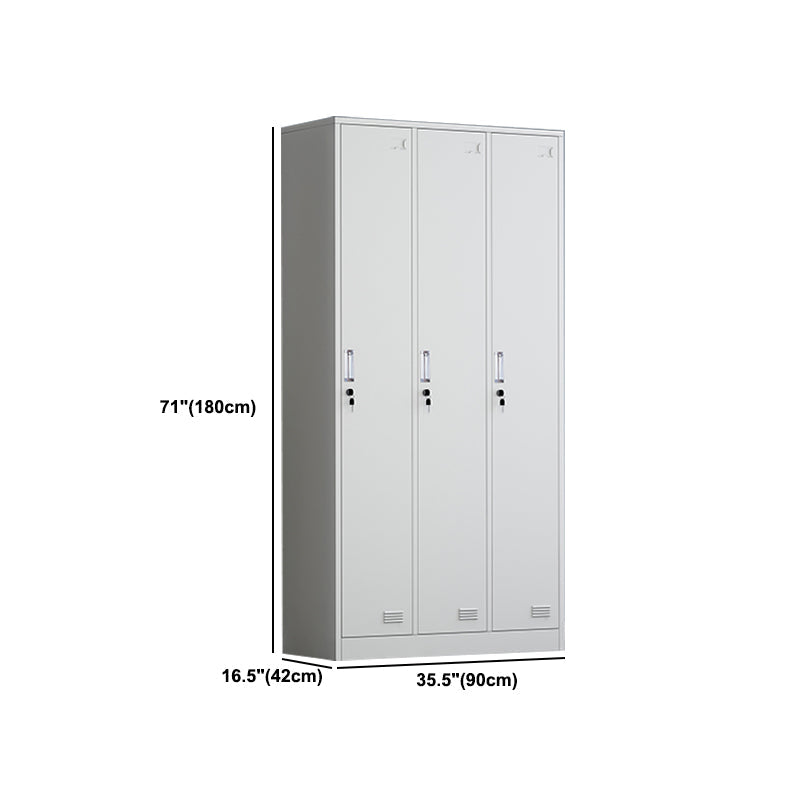 Metal Hinged Wardrobe Armoire Contemporary Wardrobe Cabinet for Home Clearhalo 'Armoires & Wardrobes' 'armoires_wardrobes' 'Bedroom Furniture' 'furn' 'furn_armoires_wardrobes' 'Furniture' 5633322