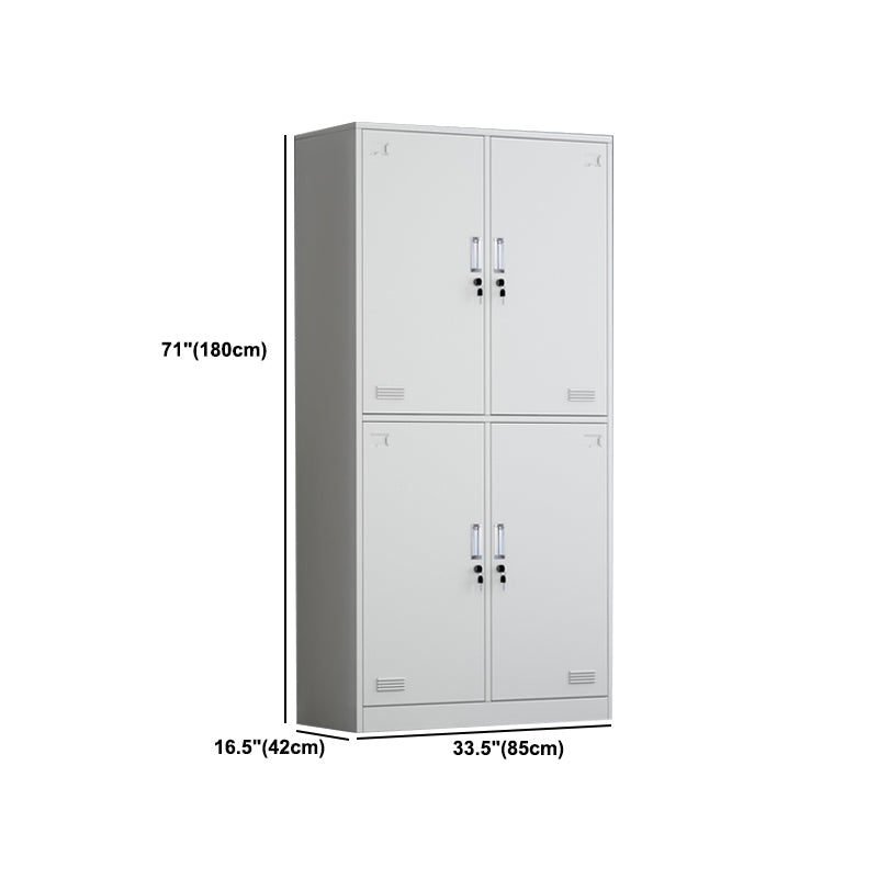 Metal Hinged Wardrobe Armoire Contemporary Wardrobe Cabinet for Home Clearhalo 'Armoires & Wardrobes' 'armoires_wardrobes' 'Bedroom Furniture' 'furn' 'furn_armoires_wardrobes' 'Furniture' 5633323