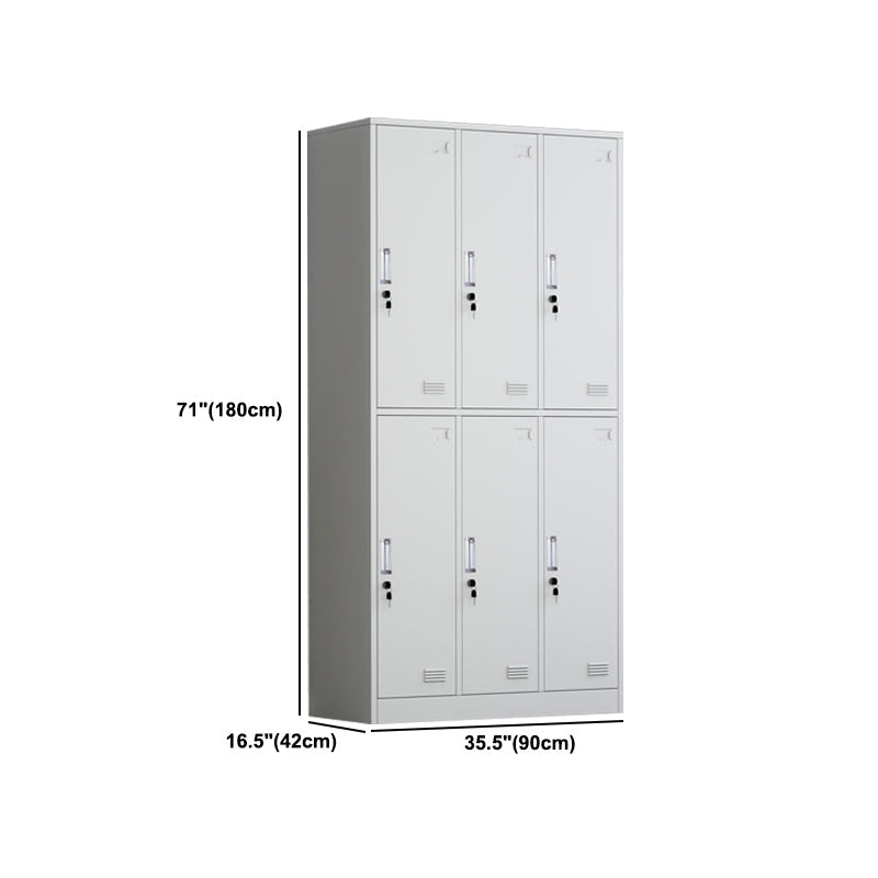 Metal Hinged Wardrobe Armoire Contemporary Wardrobe Cabinet for Home Clearhalo 'Armoires & Wardrobes' 'armoires_wardrobes' 'Bedroom Furniture' 'furn' 'furn_armoires_wardrobes' 'Furniture' 5633324