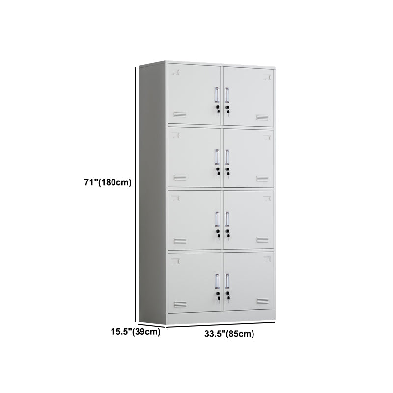 Metal Hinged Wardrobe Armoire Contemporary Wardrobe Cabinet for Home Clearhalo 'Armoires & Wardrobes' 'armoires_wardrobes' 'Bedroom Furniture' 'furn' 'furn_armoires_wardrobes' 'Furniture' 5633325