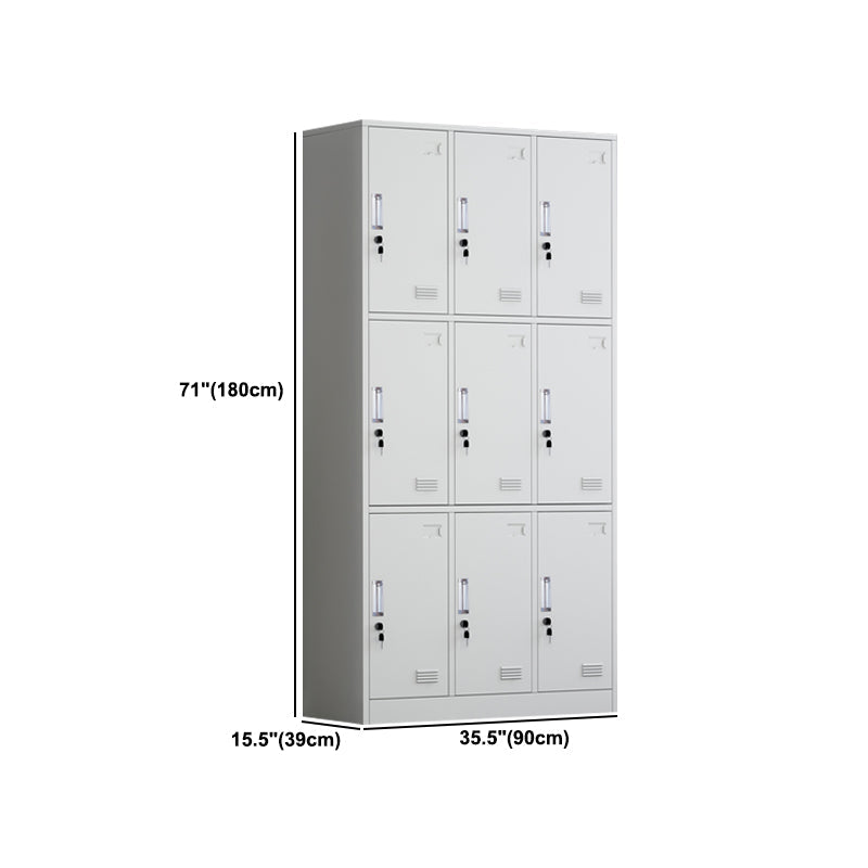 Metal Hinged Wardrobe Armoire Contemporary Wardrobe Cabinet for Home Clearhalo 'Armoires & Wardrobes' 'armoires_wardrobes' 'Bedroom Furniture' 'furn' 'furn_armoires_wardrobes' 'Furniture' 5633326