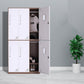 Metal Wardrobe Cabinet Contemporary Hinged Wardrobe Closet for Home White-Brown 6 Clearhalo 'Armoires & Wardrobes' 'armoires_wardrobes' 'Bedroom Furniture' 'furn' 'furn_armoires_wardrobes' 'Furniture' 5633431