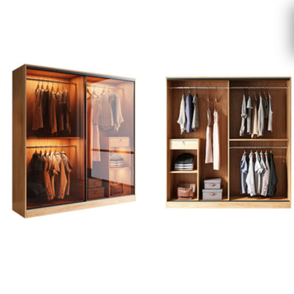 Heldere glazen deur opbergkast moderne schuifdeur garderobe voor thuis
