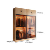 Heldere glazen deur opbergkast moderne schuifdeur garderobe voor thuis