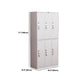 Hinged Metal Wardrobe Armoire Contemporary Grey Wardrobe Cabinet Clearhalo 'Armoires & Wardrobes' 'armoires_wardrobes' 'Bedroom Furniture' 'furn' 'furn_armoires_wardrobes' 'Furniture' 5633481