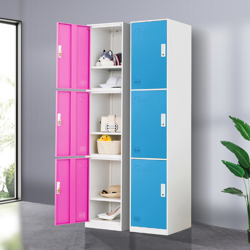 Scharnierende metalen garderobe armoire met slot eigentijdse garderobe -kast