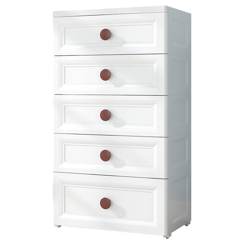 Contemporary Style Non-Hanging Armoire Plastic Home Storage Cabinet 24"L x 16"W x 42"H White 5 Clearhalo 'Armoires & Wardrobes' 'armoires_wardrobes' 'Bedroom Furniture' 'furn' 'furn_armoires_wardrobes' 'Furniture' 5633543
