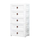 Contemporary Style Non-Hanging Armoire Plastic Home Storage Cabinet 25.5"L x 18"W x 51"H White 5 Clearhalo 'Armoires & Wardrobes' 'armoires_wardrobes' 'Bedroom Furniture' 'furn' 'furn_armoires_wardrobes' 'Furniture' 5633547