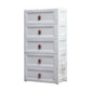 Contemporary Style Non-Hanging Armoire Plastic Home Storage Cabinet 25.5"L x 18"W x 51"H Grey 5 Clearhalo 'Armoires & Wardrobes' 'armoires_wardrobes' 'Bedroom Furniture' 'furn' 'furn_armoires_wardrobes' 'Furniture' 5633553