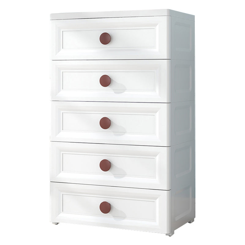 Contemporary Style Non-Hanging Armoire Plastic Home Storage Cabinet 24"L x 16"W x 39"H White 5 Clearhalo 'Armoires & Wardrobes' 'armoires_wardrobes' 'Bedroom Furniture' 'furn' 'furn_armoires_wardrobes' 'Furniture' 5633554