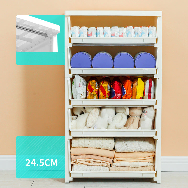 Contemporary Style Non-Hanging Armoire Plastic Home Storage Cabinet Clearhalo 'Armoires & Wardrobes' 'armoires_wardrobes' 'Bedroom Furniture' 'furn' 'furn_armoires_wardrobes' 'Furniture' 5633555