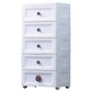 Contemporary Style Non-Hanging Armoire Plastic Home Storage Cabinet 16"L x 12"W x 33"H White 5 Clearhalo 'Armoires & Wardrobes' 'armoires_wardrobes' 'Bedroom Furniture' 'furn' 'furn_armoires_wardrobes' 'Furniture' 5633559