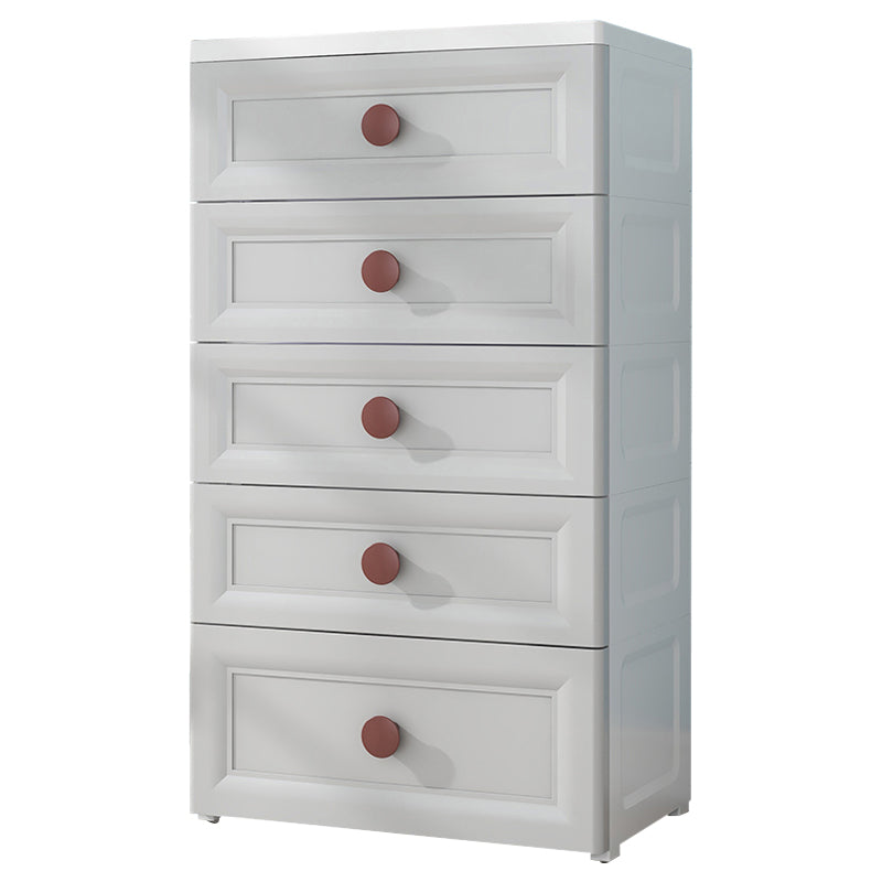 Contemporary Style Non-Hanging Armoire Plastic Home Storage Cabinet 24"L x 16"W x 42"H Grey 5 Clearhalo 'Armoires & Wardrobes' 'armoires_wardrobes' 'Bedroom Furniture' 'furn' 'furn_armoires_wardrobes' 'Furniture' 5633561