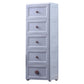 Contemporary Style Non-Hanging Armoire Plastic Home Storage Cabinet 16"L x 12"W x 49"H Grey 5 Clearhalo 'Armoires & Wardrobes' 'armoires_wardrobes' 'Bedroom Furniture' 'furn' 'furn_armoires_wardrobes' 'Furniture' 5633566