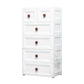 Contemporary Style Non-Hanging Armoire Plastic Home Storage Cabinet 25.5"L x 18"W x 51"H White 6 Clearhalo 'Armoires & Wardrobes' 'armoires_wardrobes' 'Bedroom Furniture' 'furn' 'furn_armoires_wardrobes' 'Furniture' 5633567