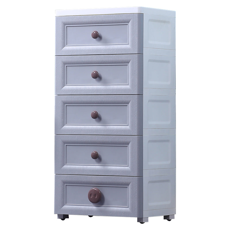 Contemporary Style Non-Hanging Armoire Plastic Home Storage Cabinet 16"L x 12"W x 33"H Grey 5 Clearhalo 'Armoires & Wardrobes' 'armoires_wardrobes' 'Bedroom Furniture' 'furn' 'furn_armoires_wardrobes' 'Furniture' 5633568