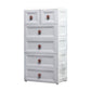 Contemporary Style Non-Hanging Armoire Plastic Home Storage Cabinet 25.5"L x 18"W x 51"H Grey 6 Clearhalo 'Armoires & Wardrobes' 'armoires_wardrobes' 'Bedroom Furniture' 'furn' 'furn_armoires_wardrobes' 'Furniture' 5633569