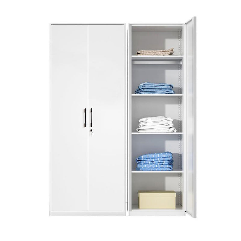 Modern Style Wardrobe Armoire Steel Home Wardrobe with Shelves