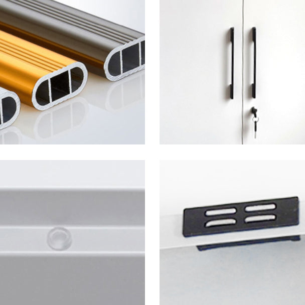 Modern Style Wardrobe Armoire Steel Home Wardrobe with Shelves