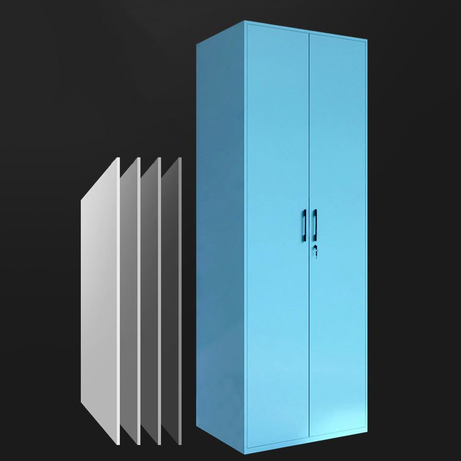 Modern Style Wardrobe Armoire Steel Home Wardrobe with Shelves