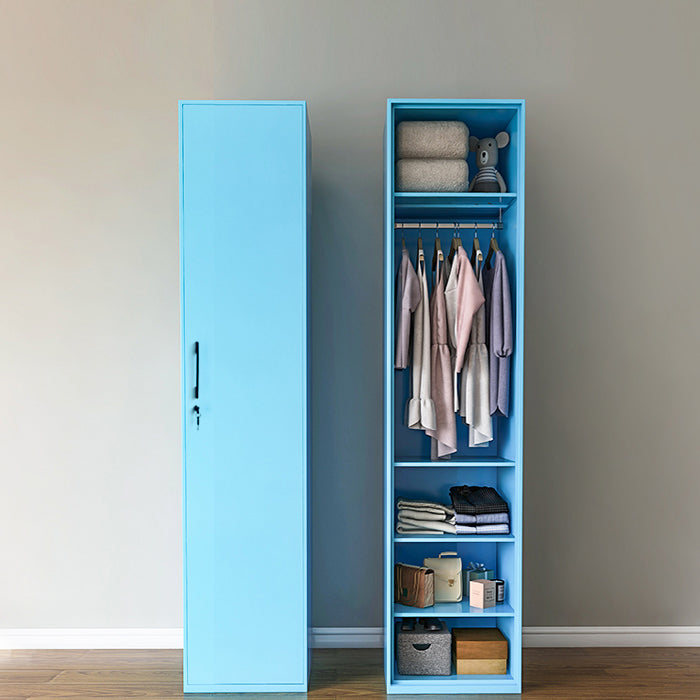 Modern Style Wardrobe Armoire Steel Home Wardrobe with Shelves