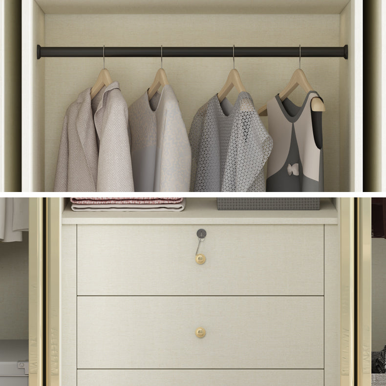 Armadio in legno ingegnerizzato Armata moderno guardaroba bianco per camera da letto