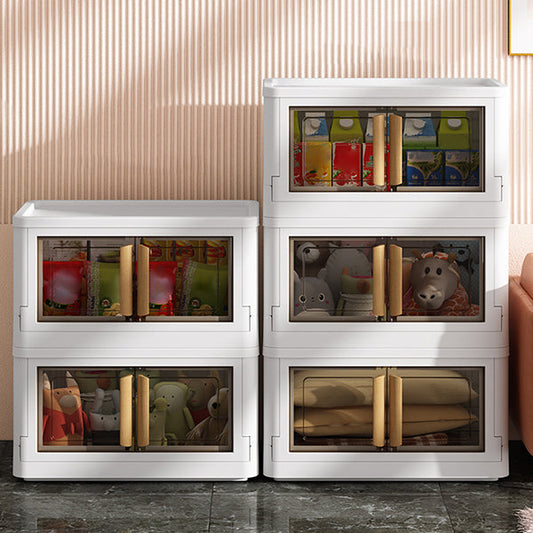 Contemporary Plastic Storage Cabinet Hinged Wardrobe Cabinet